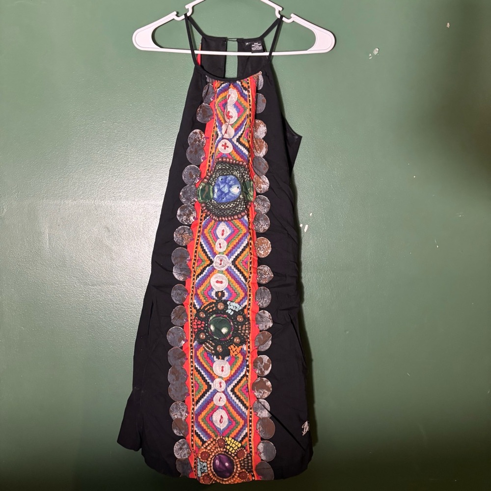 Desigual Women’s 36 XS Formentera Multicolor Y2K Printed Mini Dress